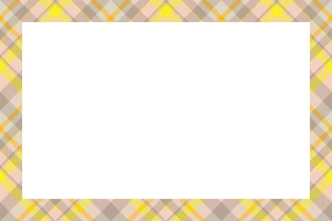 Vintage frame vector. Scottish border pattern retro style. Tartan plaid ornam Illustrazione stock
