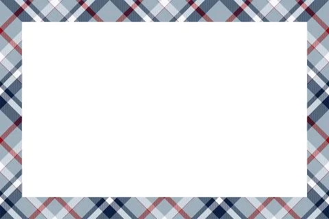 Vintage frame vector. Scottish border pattern retro style. Tartan plaid ornam 스톡 일러스트