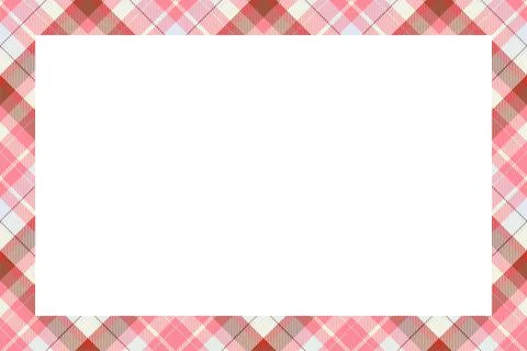 Vintage frame vector. Scottish border pattern retro style. Tartan plaid ornam Stock Illustration