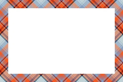 Vintage frame vector. Scottish border pattern retro style. Tartan plaid ornam 스톡 일러스트