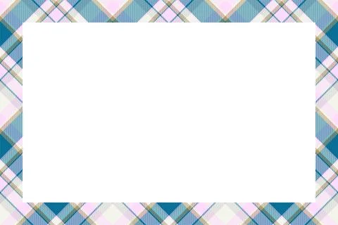 Vintage frame vector. Scottish border pattern retro style. Tartan plaid ornam Illustrazione stock