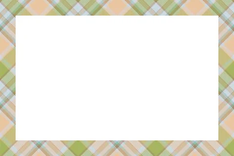 Vintage frame vector. Scottish border pattern retro style. Tartan plaid ornam Illustrazione stock