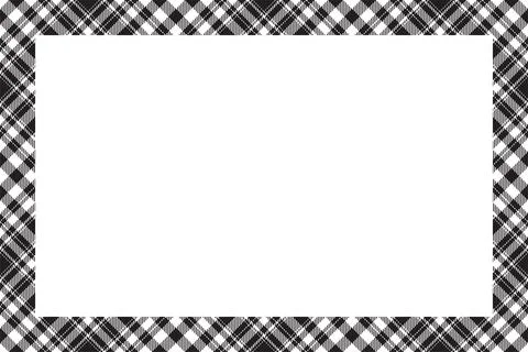 Vintage frame vector. Scottish border pattern retro style. Tartan plaid ornam Stock Illustration