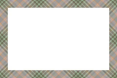 Vintage frame vector. Scottish border pattern retro style. Tartan plaid ornam Illustrazione stock