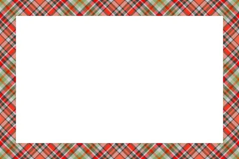 Vintage frame vector. Scottish border pattern retro style. Tartan plaid ornam 스톡 일러스트
