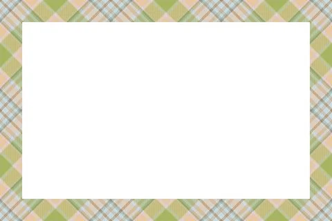 Vintage frame vector. Scottish border pattern retro style. Tartan plaid ornam Illustrazione stock