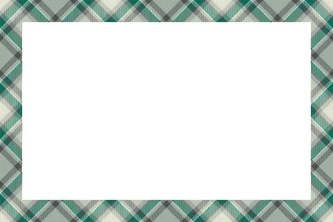 Vintage frame vector. Scottish border pattern retro style. Tartan plaid ornam Stock Illustration
