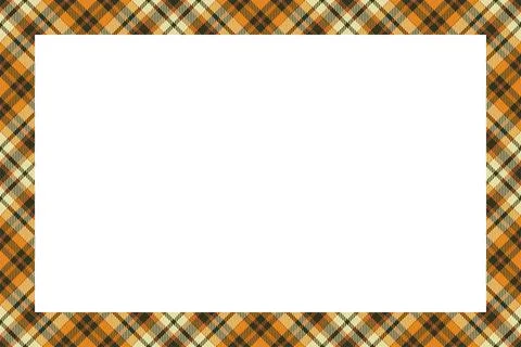 Vintage frame vector. Scottish border pattern retro style. Tartan plaid ornam 스톡 일러스트