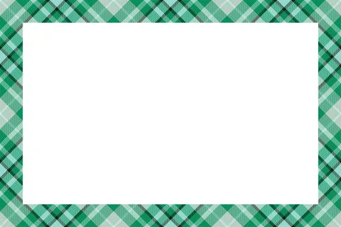 Vintage frame vector. Scottish border pattern retro style. Tartan plaid ornam Stock Illustration