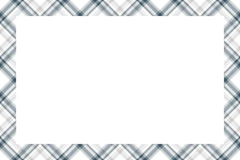 Vintage frame vector. Scottish border pattern retro style. Tartan plaid ornam Stock Illustration