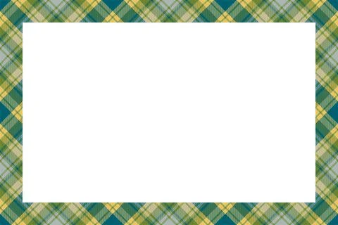Vintage frame vector. Scottish border pattern retro style. Tartan plaid ornam Illustrazione stock