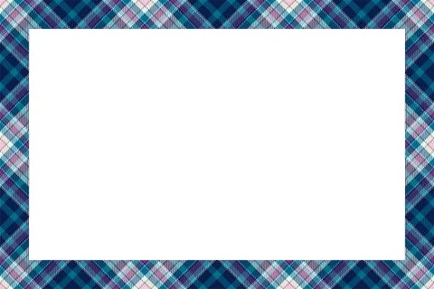 Vintage frame vector. Scottish border pattern retro style. Tartan plaid ornam Stock Illustration