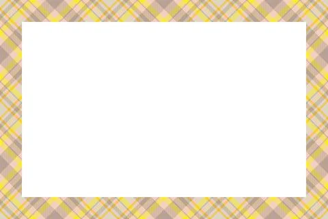 Vintage frame vector. Scottish border pattern retro style. Tartan plaid ornam Stock Illustration