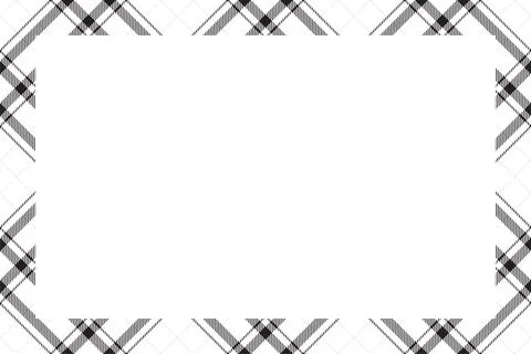 Vintage frame vector. Scottish border pattern retro style. Tartan plaid ornam Stock Illustration