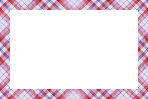 Vintage frame vector. Scottish border pattern retro style. Tartan plaid ornam Illustrazione stock