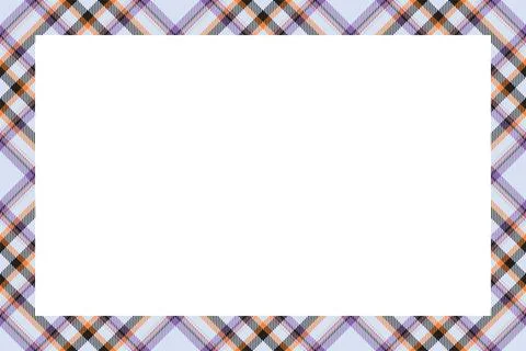 Vintage frame vector. Scottish border pattern retro style. Tartan plaid ornam Illustrazione stock