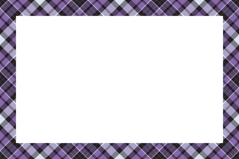 Vintage frame vector. Scottish border pattern retro style. Tartan plaid ornam Stock Illustration