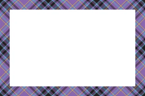 Vintage frame vector. Scottish border pattern retro style. Tartan plaid ornam Illustrazione stock