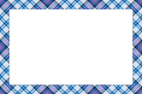 Vintage frame vector. Scottish border pattern retro style. Tartan plaid ornam Stock Illustration