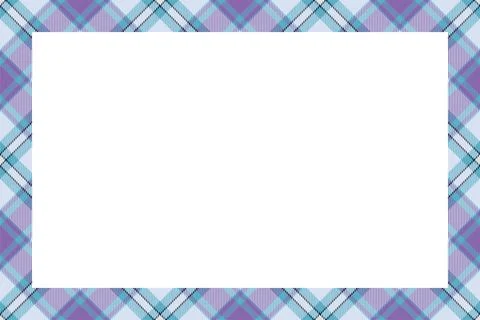 Vintage frame vector. Scottish border pattern retro style. Tartan plaid ornam 스톡 일러스트