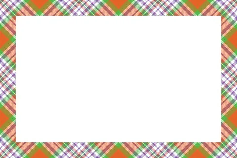 Vintage frame vector. Scottish border pattern retro style. Tartan plaid ornam Illustrazione stock