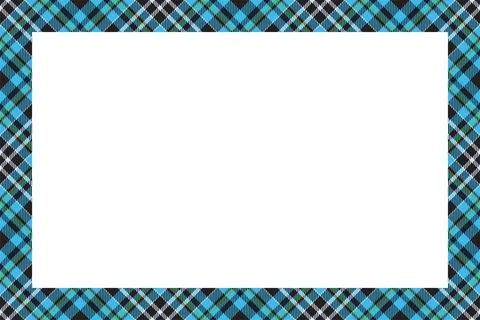 Vintage frame vector. Scottish border pattern retro style. Tartan plaid ornam 스톡 일러스트