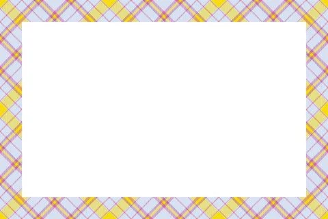 Vintage frame vector. Scottish border pattern retro style. Tartan plaid ornam Stock Illustration