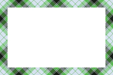 Vintage frame vector. Scottish border pattern retro style. Tartan plaid ornam Illustrazione stock