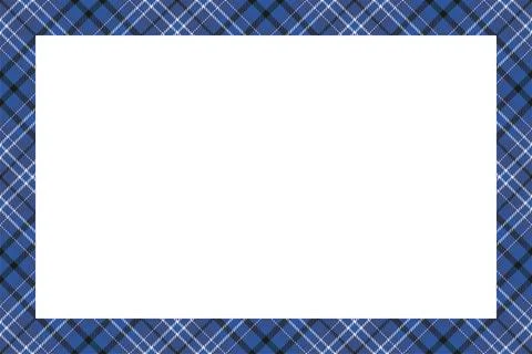 Vintage frame vector. Scottish border pattern retro style. Tartan plaid ornam Illustrazione stock