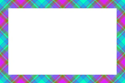 Vintage frame vector. Scottish border pattern retro style. Tartan plaid ornam 스톡 일러스트