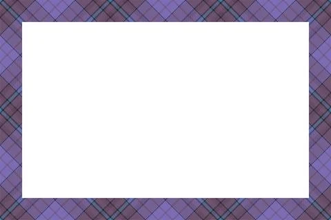 Vintage frame vector. Scottish border pattern retro style. Tartan plaid ornam Illustrazione stock