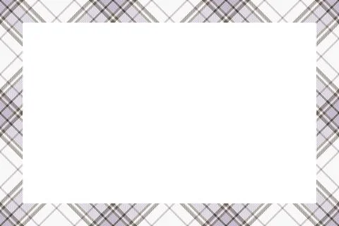 Vintage frame vector. Scottish border pattern retro style. Tartan plaid ornam Illustrazione stock