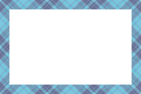 Vintage frame vector. Scottish border pattern retro style. Tartan plaid ornam Illustrazione stock
