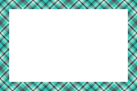 Vintage frame vector. Scottish border pattern retro style. Tartan plaid ornam Stock Illustration