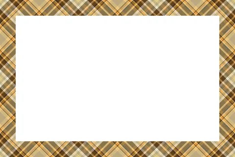 Vintage frame vector. Scottish border pattern retro style. Tartan plaid ornam Illustrazione stock