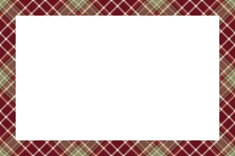 Vintage frame vector. Scottish border pattern retro style. Tartan plaid ornam Illustrazione stock
