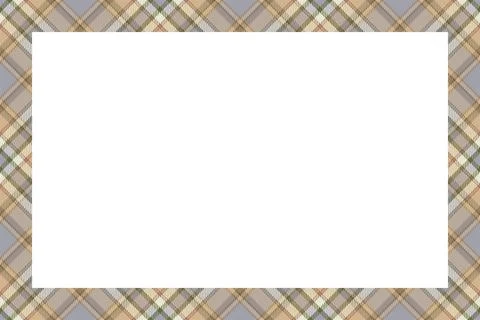 Vintage frame vector. Scottish border pattern retro style. Tartan plaid ornam Illustrazione stock