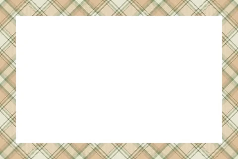 Vintage frame vector. Scottish border pattern retro style. Tartan plaid ornam 스톡 일러스트