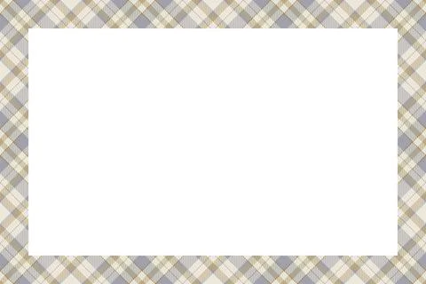 Vintage frame vector. Scottish border pattern retro style. Tartan plaid ornam Illustrazione stock