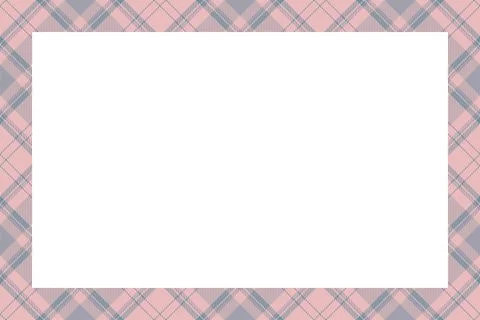 Vintage frame vector. Scottish border pattern retro style. Tartan plaid ornam Stock Illustration