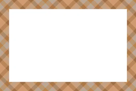 Vintage frame vector. Scottish border pattern retro style. Tartan plaid ornam Illustrazione stock