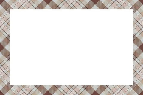 Vintage frame vector. Scottish border pattern retro style. Tartan plaid ornam Illustrazione stock