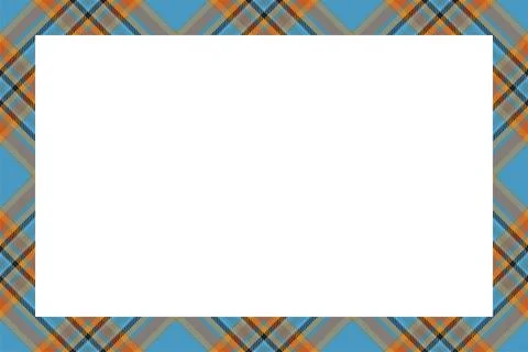 Vintage frame vector. Scottish border pattern retro style. Tartan plaid ornam 스톡 일러스트
