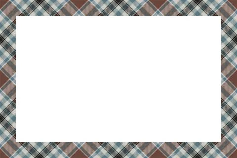 Vintage frame vector. Scottish border pattern retro style. Tartan plaid ornam Illustrazione stock