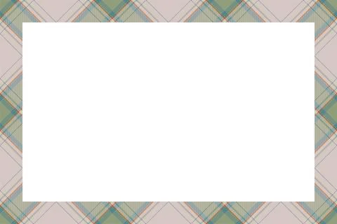 Vintage frame vector. Scottish border pattern retro style. Tartan plaid ornam Illustrazione stock