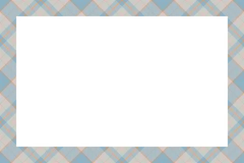Vintage frame vector. Scottish border pattern retro style. Tartan plaid ornam Stock Illustration