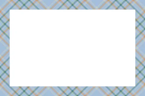 Vintage frame vector. Scottish border pattern retro style. Tartan plaid ornam Illustrazione stock