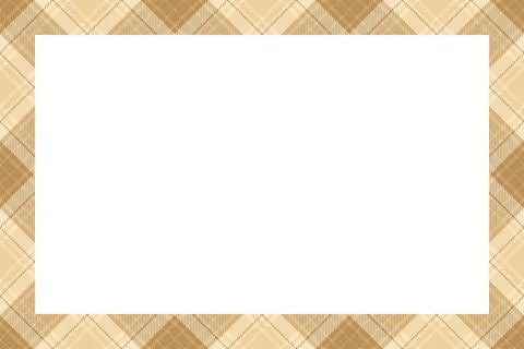 Vintage frame vector. Scottish border pattern retro style. Tartan plaid ornam 스톡 일러스트