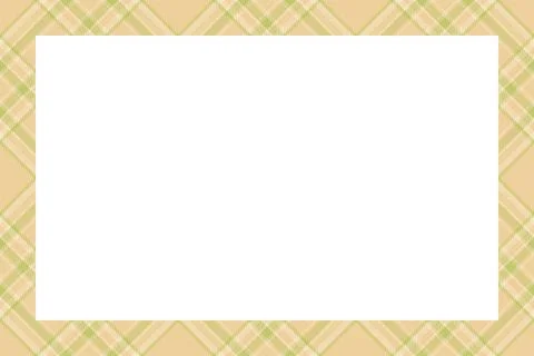 Vintage frame vector. Scottish border pattern retro style. Tartan plaid ornam Stock Illustration