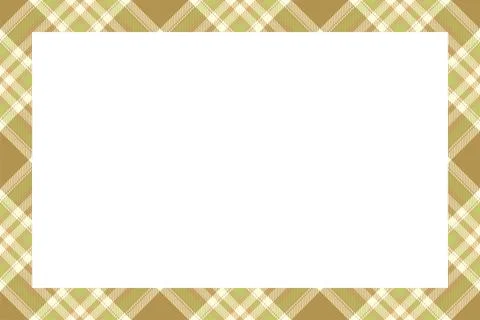 Vintage frame vector. Scottish border pattern retro style. Tartan plaid ornam Illustrazione stock